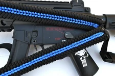  Tactical 550 Paracord Rifle Gun Sling Single Point Quick Detach THIN BLUE LINE