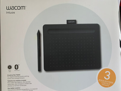 Wacom Intuos Creative Pen Tablet for Graphics Bluetooth Small Black NEW 7.9''x6''