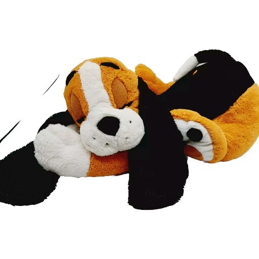 Sleeping Dog Plush Stuffed Animal Floppy Ears Brown Tan Rhode Island Novelty 16