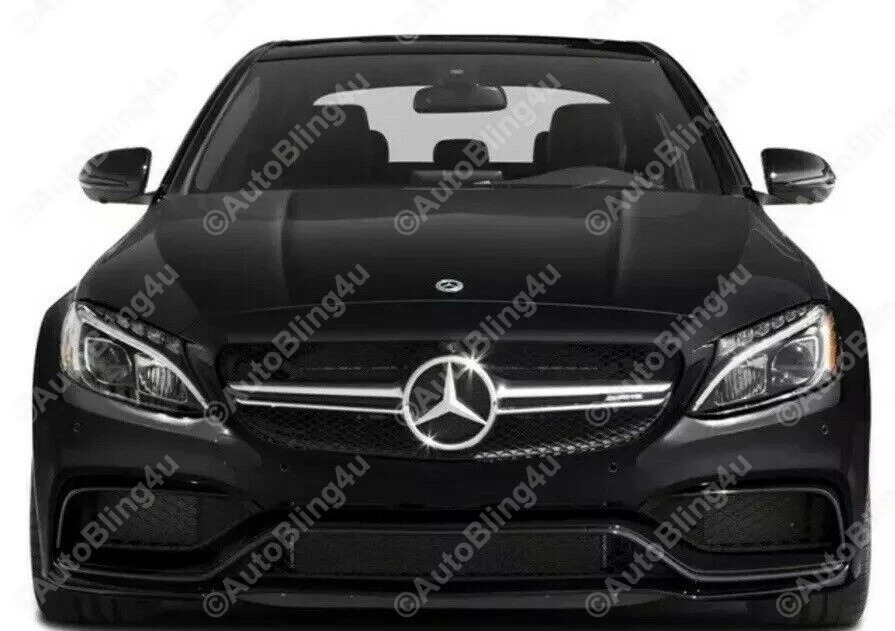 Illuminated LED Light Front Grille Mirror Star Emblem For Mercedes Benz C W205 E - Image 4 of 4