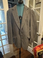 Christian Aujard Sz 42R Gray Wool Camel Hair Nylon Viscose Lined Jacket Coat