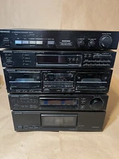 80’s Kenwood Stereo Component System 5 Units Amp Cassette FOR PARTS ONLY READ