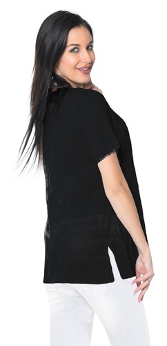 LA LEELA Women's Mini Bikini Stylish Swimwear Coverup Dress US 4-14 Black_T862 - Picture 2 of 3