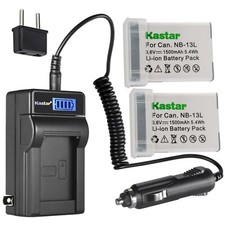 Kastar NB-13L Battery Charger for Canon PowerShot SX620 HS, SX720 HS, G5X, G9X