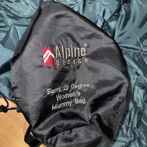Alpine Design Sierra 20 Degree Women RH Zip Mummy Sleeping Bag Green Color Warm - Picture 8 of 16