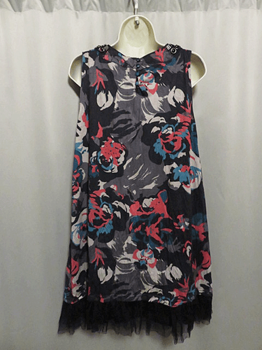 Vestido túnica Pretty Angel Swissdot ribete de tul sin mangas con cuentas talla L - Imagen 5 de 6