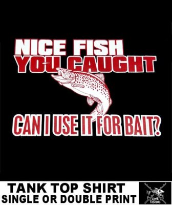 SPORT FISHING FISH ROD REEL HOOK FLY BAIT BOAT DEEP SEA FUNNY TANK TOP XT39