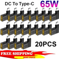20pcs Laptop Charger Converter TO USB Type C PD Power Charging Cable Adapter
