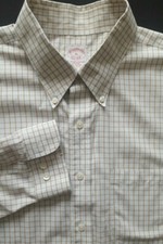 BROOKS BROTHERS Men Classic Fit Premium Cotton Long Sleeve Polo Dress Shirt - XL