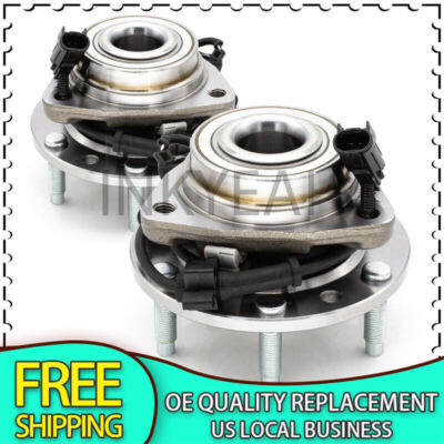 Pair Front Wheel Bearing and Hubs For Chevy Trailblazer Envoy Bravada Rainier