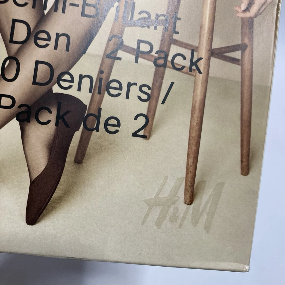 Nuevas Medias H&M Semi Brillantes Collar Semi-Brillantes Paquete de 20 Den/2, Negras Talla M Foto 2 de 4