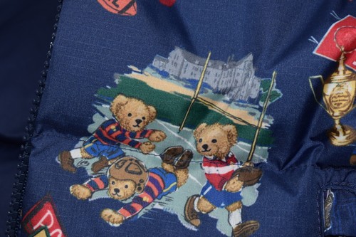 NWT Ralph Lauren Sz 5 Boys Navy Bear Duck Down Hood Zip Jacket Pony Pockets Logo - Picture 17 of 17