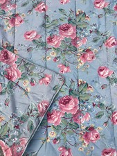 RARE RALPH Lauren GARDEN RAMBLER FULL QUEEN COMFORTER Vintage Blue FLORAL