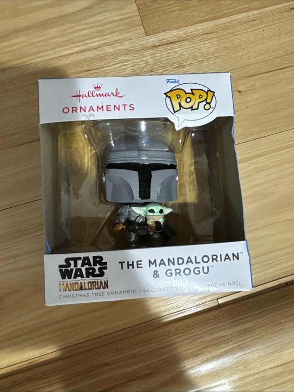 Genuine Hallmark Ornament Funko Pop! Star Wars The Mandalorian & Child Grogu NIB