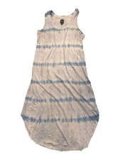 GAP White and Light Blue Tie-Dye Midi Dress