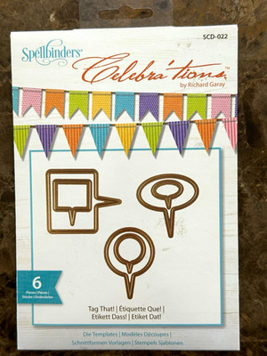 Spellbinders Richard Garay Celebrations Tag That! Dies 6pc thought speech bubble
