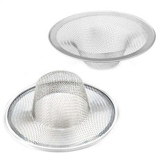 2 pcs Heavy Duty Stainless Steel Slop Basket Filter Trap, 2.75" / 1" Mesh Metal