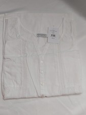 The White Company White 100% Cotton Long Nightdress Nightie Small RRP £55