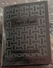 Houbigant Paris Fougere Royale Eau De Parfum Official Carded Sample 1.5ml/0.05oz