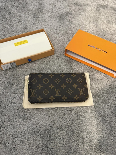 Louis Vuitton Monogram Zippy Zip Brown Long Wallet Pre owned