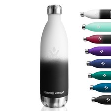 Gourde Isotherme 1L, Étanche, Gourde Métal sans BPA, Bouteille d'eau Double