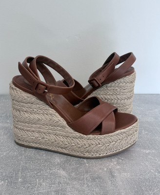 Christian Louboutin Mariza Zeppa Espadrille 130 Wedge Sandals - NEW 100% Auth.