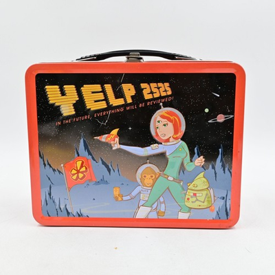 #ad Yelp 2525 Tin Lunchbox Big Bang Theory W Thermos Damaged $18.00