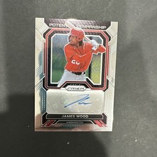 JAMES WOOD 2023 Auto Autograph Panini Prizm Potential Penmanship Rookie RC N1