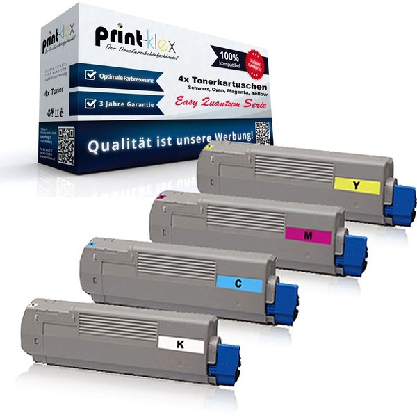 4X Premium Tonerkartuschen FüR Oki C-612-N Kcmy Set-image