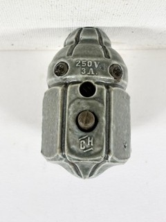 Antique Vintage Cutler Hammer Green Porcelain Hand Held Light Switch