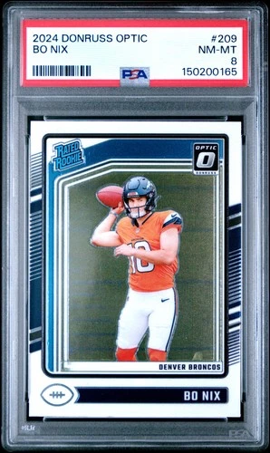 2024 PANINI DONRUSS OPTIC #209 BO NIX ROOKIE RC PSA 8