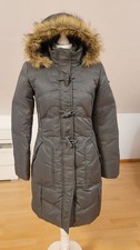 Tom Tailor Gr 36 S Wintermantel Daunenparka Damenjacke Grau Kapuze Warm #114#