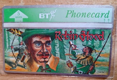 BT Telefonkarte. Der berühmte Robin Hood & seine Mitmenschen nahmen von den Reichen zu geben