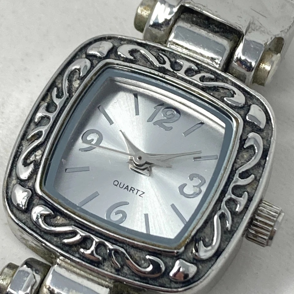 Reloj Southwest Mujer 23mm Tono Plateado Azul Bisagras Puño Desplazamiento Batería Nueva Foto 2 de 4