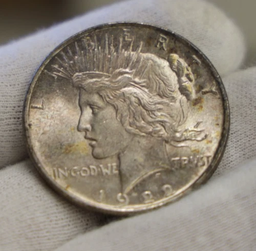 1922 US Peace Silver Dollar $1 Unc Nice Toning