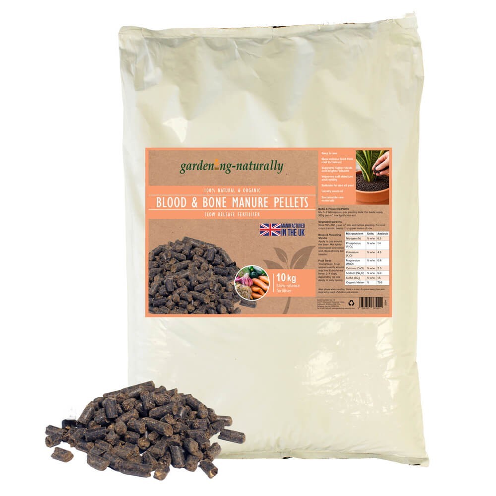 Blood Bone and Chicken Manure Pellets Organic Fertiliser 10kg