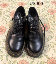 Dr. Martens Women  s Black Leather Lace-Up Oxford Shoes Round Toe US 9