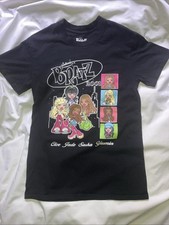 Bratz 2001 T Shirt Black Dolls Womens Small Cloe Jade Sasha Yasmin