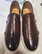 Men's Leather Shoes Men Loafers Slip-on Outdoor Flats Monk Shoes  EU 43 US 9.5