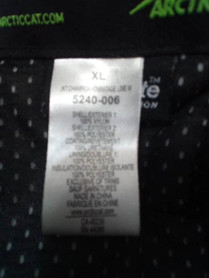 De colección. Chaqueta Arcticwear Arcticat Champion Advantage Hombre XL Negra Lima Cremallera Completa Foto 3 de 4