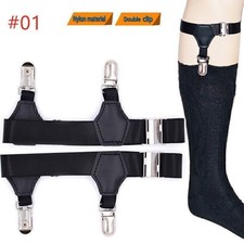 Men Pair Elastic Sock Suspender Garter Single Clip Hold Up Brace Socks Holders