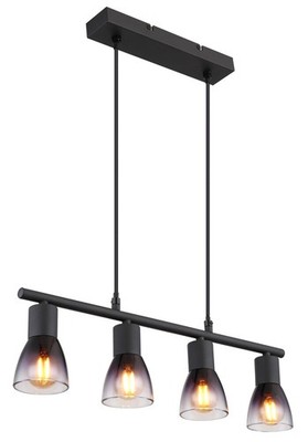 GLOBO H SATELLA Hängeleuchte Metall schwarz matt, 4x E14