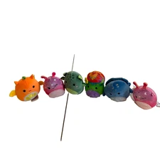 Squishmallow Squishville Plush Lot of 6 Minis 2" Kellytoy