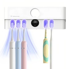Toothbrush Holder and Cleaner Auto Cleaning and Drying Toothbrushs in Circle ...