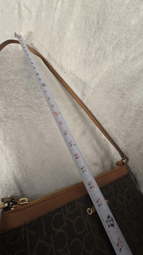 Calvin Klein Lucy Triple Compartment Brown/Khaki/Caramel Embossed EUC See MM'S - Picture 17 of 20