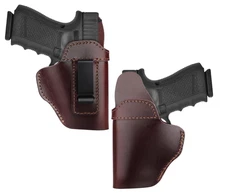 TEGE IWB Genuine Leather Holster for Glock 17/19/43X/48, Sig P365/P320/P220 New