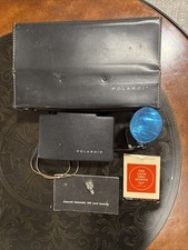 Polaroid Automatic 100 Land Camera Working Kit Leather Case Wink Light Manuals