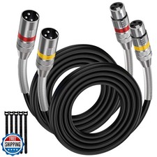 XLR to XLR Cables, 3-Pin Balanced Shielded Male to Female Microphone Cables f