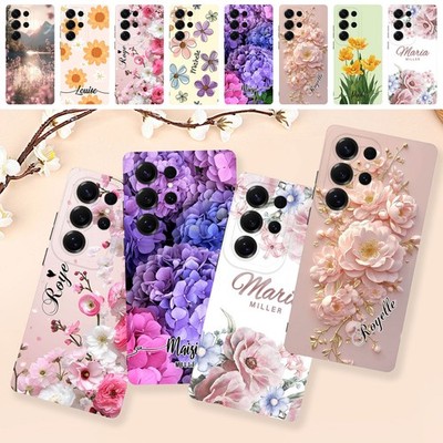 For Samsung A16 A36 A15 S25 S24 S26 Flower Personalised Case Soft Silicone Cover