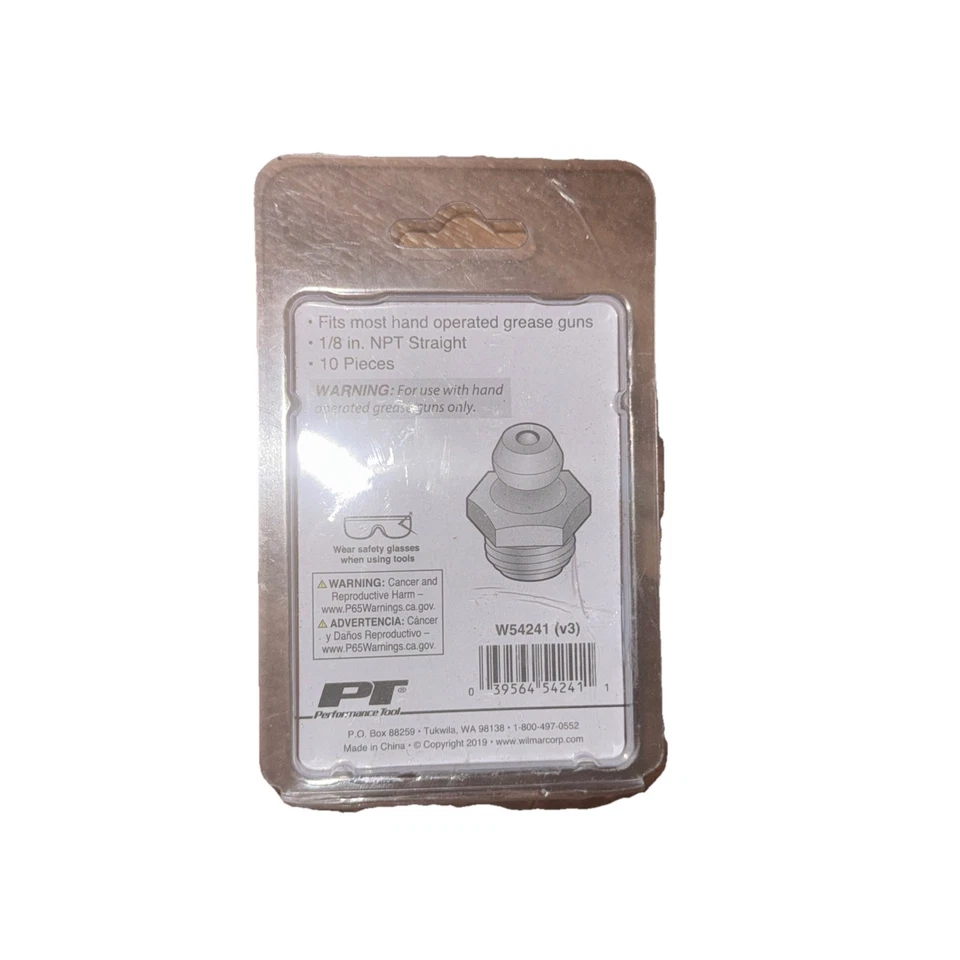 W54241 10 pk. Herramienta de rendimiento de accesorios de grasa NPT de 1/8 Foto 2 de 2